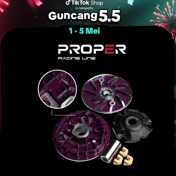 PROPER RACING LINE PULLEY SET NMAX OLD 155 BIG PULLEY AEROX LEXI NEW ...