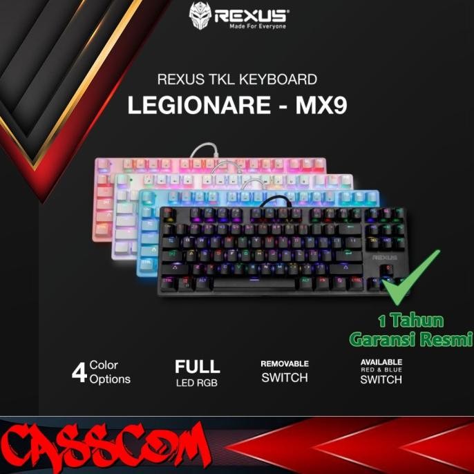 Rexus Mx9 Tkl Mechanical Gaming Keyboard Legionare Mx9 Tkl Rgb New ...