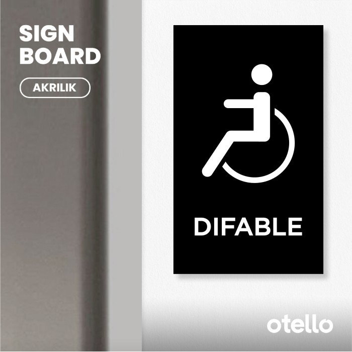 Difable Toilet Sign Board Acrylic Print Sign Board Acrylic Signage ...