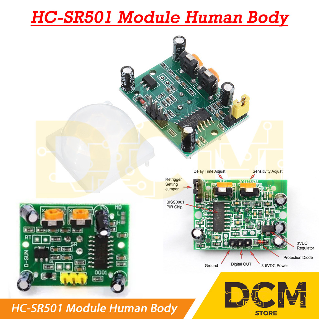 HC-SR501 Module Human Body Infrared Motion Sensor Module | Shopee ...