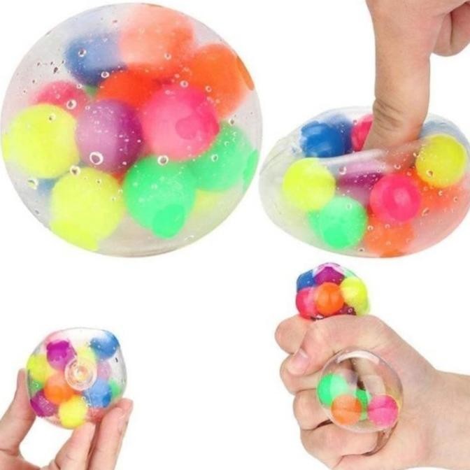 Ss-64 CLEAR FIDGET SQUEEZE BALL anti-stress BALL sensory motoric ...