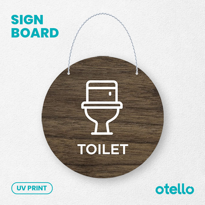 KAYU Wc Toilet Signage Sign Board Hanging Wooden Board Cafe Resto Shop ...
