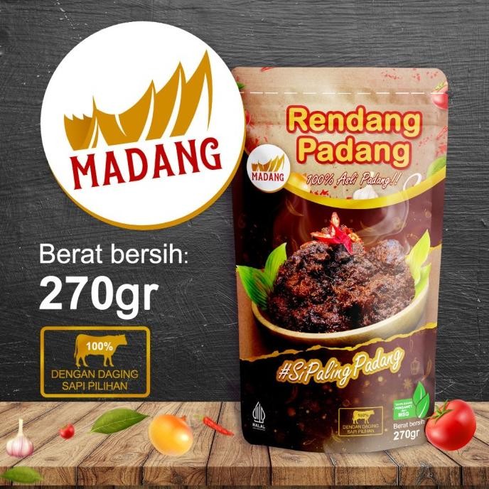 HITAM Padang Special Beef Rendang / Black Seasoned Padang Rendang 270gr ...