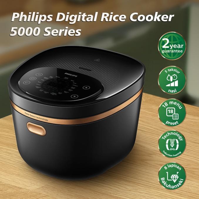 Philips Digital Rice Cooker 5000 Series HD4539/30 - Induction Heating ...