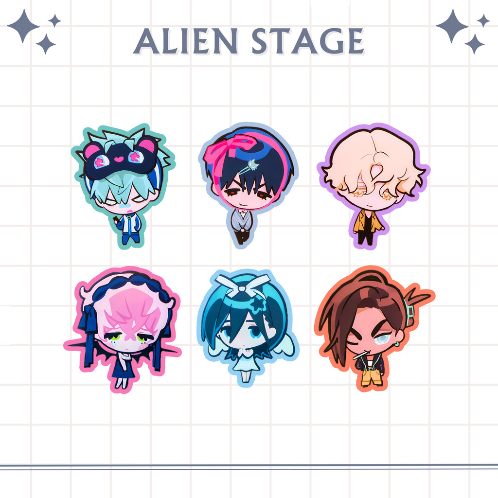 GLITTERY STICKER ALIEN STAGE ALNST | CHIBI STICKER ALIENSTAGE | DOFF ...