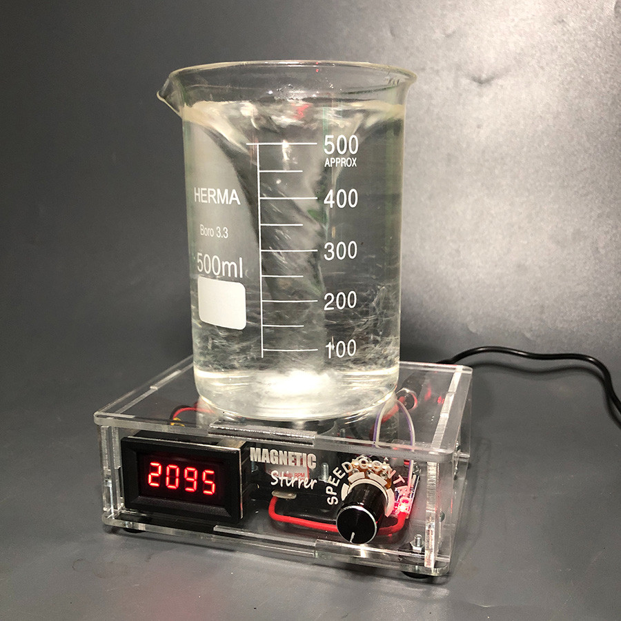 New DIY Magnetic Stirrer with RPM Meter Display and Acrylic Casing ...