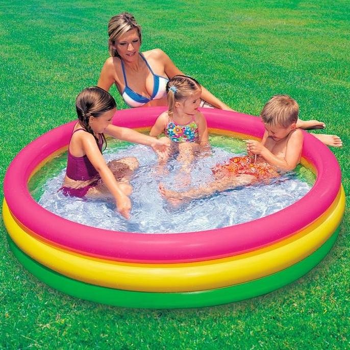 Intex 57412 Swimming Pool Rubber Pool 114cm x 25cm | Shopee Philippines