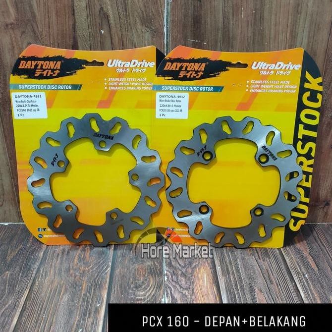 DAYTONA FRONT + REAR DISC BRAKE DISC HONDA PCX 150 PCX 160 2021 2022 ...