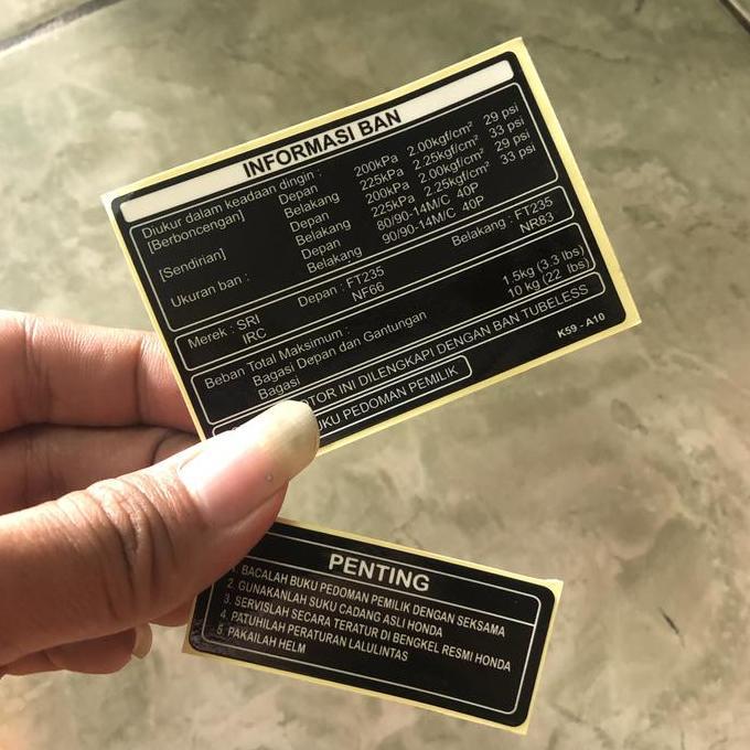 Warning Sticker HONDA procedure Sticker | Shopee Philippines