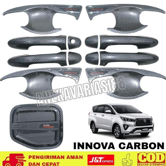 Complete Package of Handle Outer Tank Cover Innova Reborn Black Chrome ...