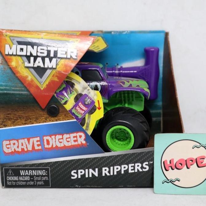 Monster Jam Spin Rippers Grave Digger Purple Scale 43 Original Spin ...