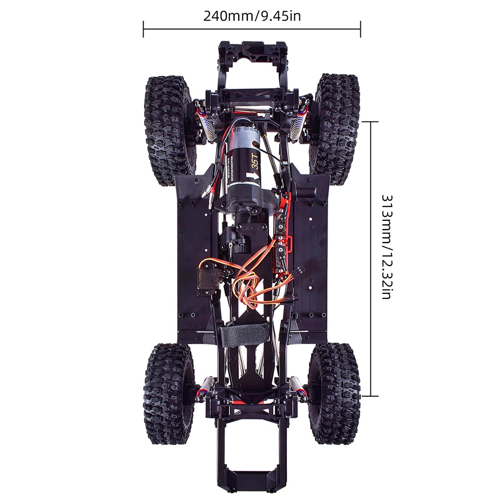RC 313mm 2-Speed Transmission Chassis Frame+Motor AUSTARHOBBY ...