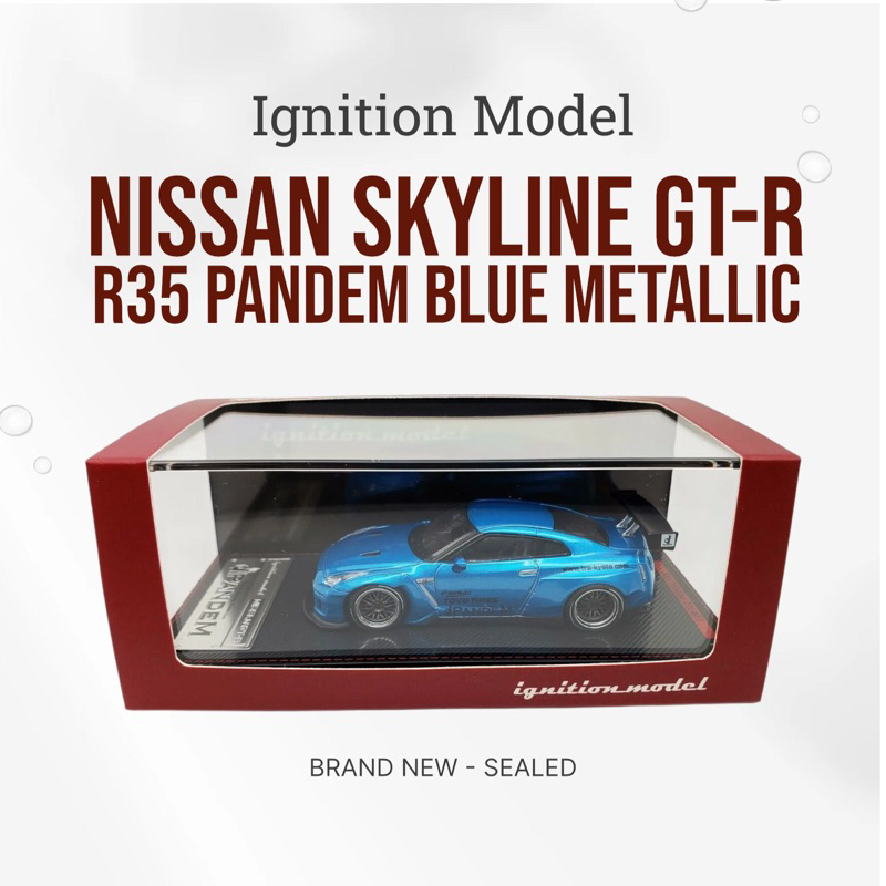 Ignition MODEL Nissan Skyline GTR R35 PANDEM Blue Metallic | Shopee ...