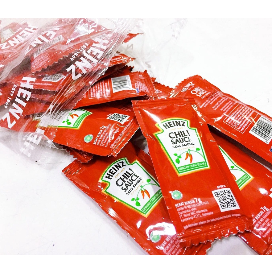 Heinz CHILI Sauce Sauce Sachet Packaging | 22 Sachets x 7 gr | Shopee ...