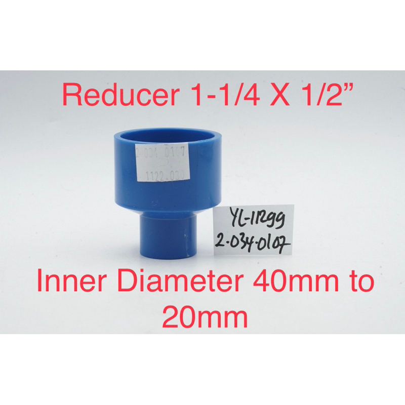 Blue PVC Sok Fitting Vlok Sock 1 1/ 4 X 1/ 2 inch Reducer Inner ...