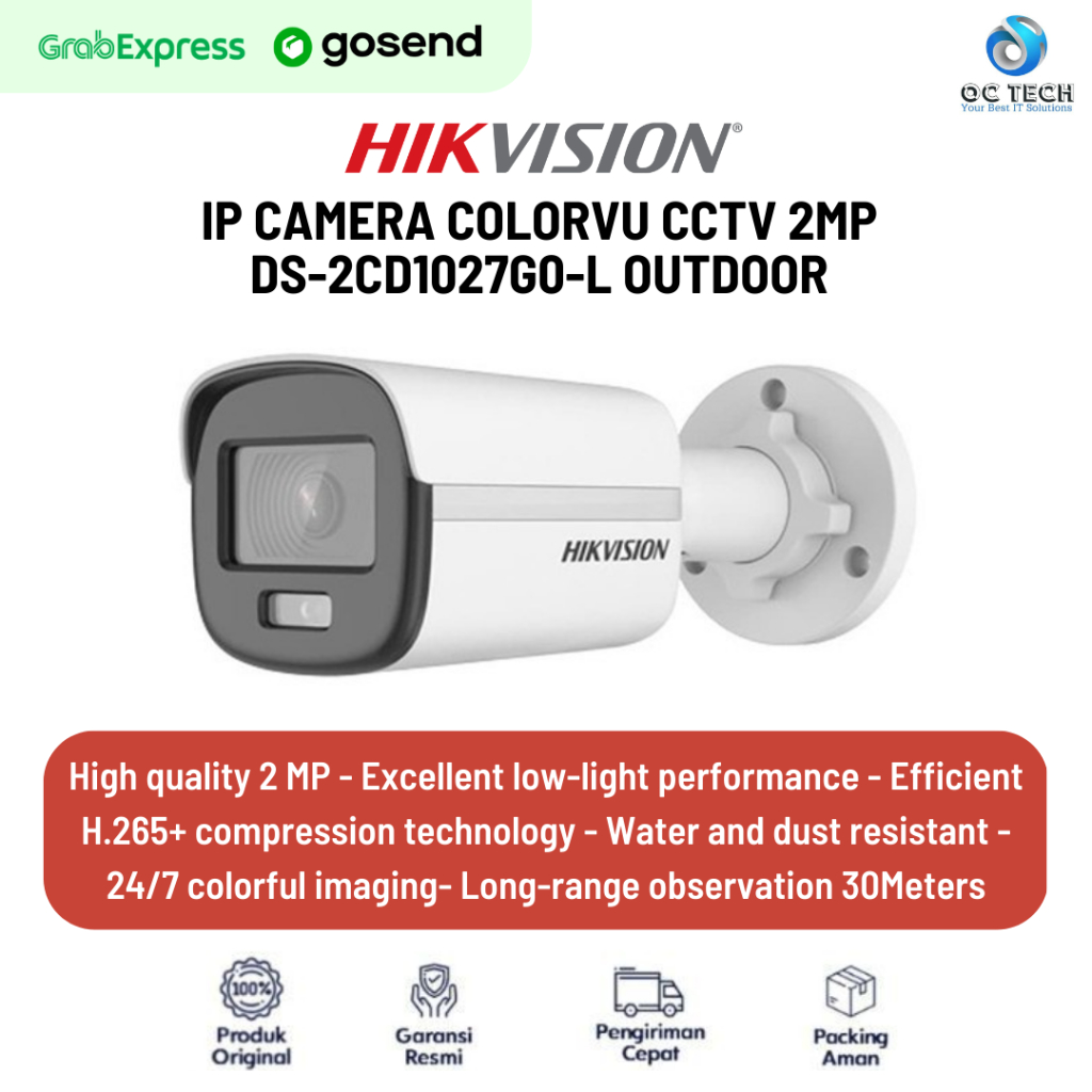 Ip Camera Colorvu Cctv Hikvision Ds Cd G L Mp Outdoor Original