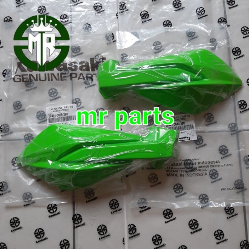 thumbnail image 2 of Handlebar Hand Guards For Kawasaki KLX 125L/150L/300R, KLX 250/125/150, D-Tracker - Black Nylon/PP, Pre-Drilled 2 of 6