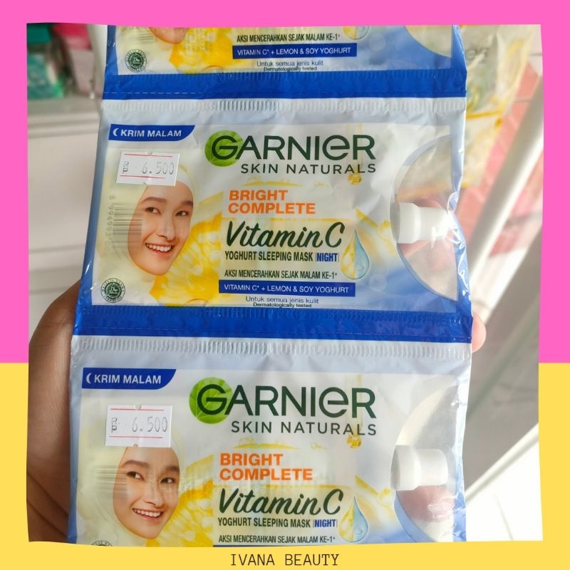 Garnier Bright complete Vitamin C Yoghurt Sleeping Mask Night 7mL