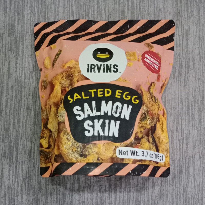 Irvins SALTED EGG SALMON SKIN 95gr | Shopee Philippines