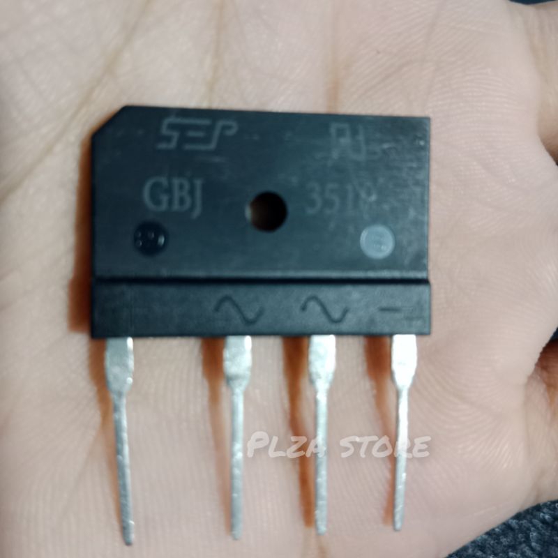 10pcs GBJ3510 Flat Bridge Rectifier – 35A 1000V, 4-Pin – Smw Brand