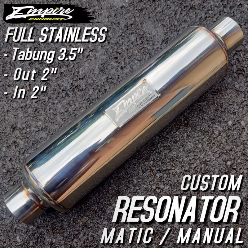 Car Resonator Racing Custom Matic Manual Stainless Empire Exhaust