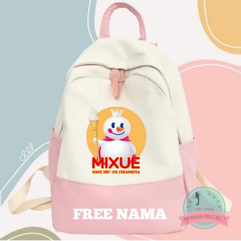 Custom School Backpack Backpack Backpack Mixue Unisex Picture {FREE ...