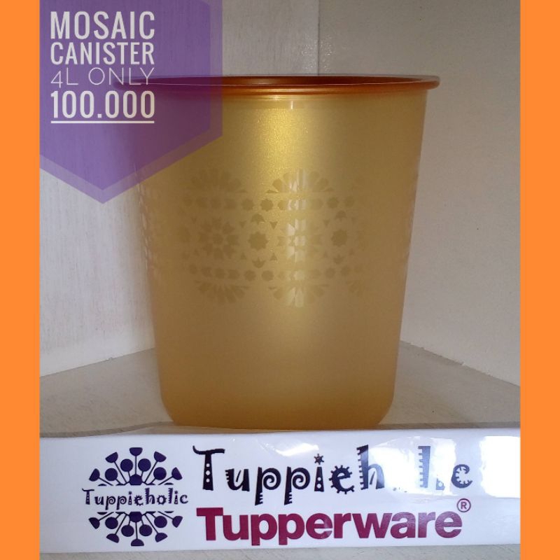 Tupperware Mosaic Canister Gold 4L Shopee Philippines