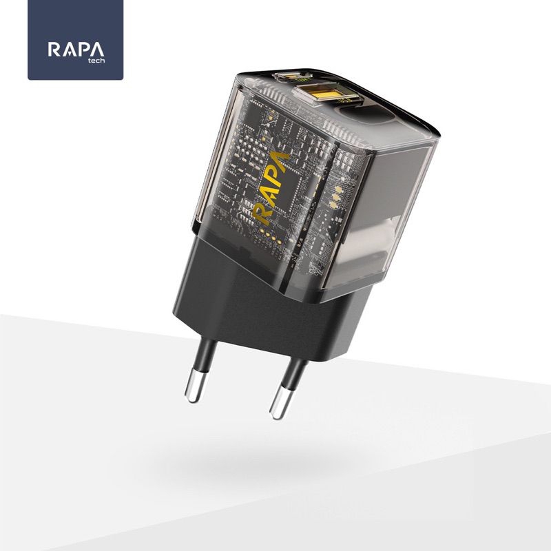 Rapatech POWER ADAPTER CHARGER 30W DUAL PORT USB A & USB C PD FAST ...