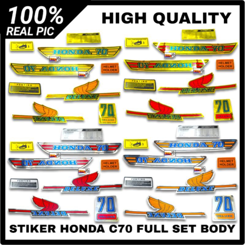 Sticker C70 STRIPPING C70 LIST BODY HONDA C70 FULL SET | Shopee Philippines