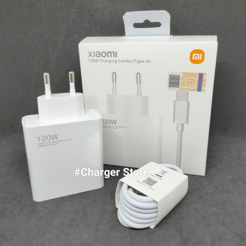 Charger Xiaomi 120W Type C ORIGINAL 100 Heavy Shell Support Turbo Charger Fast Charging 120watt