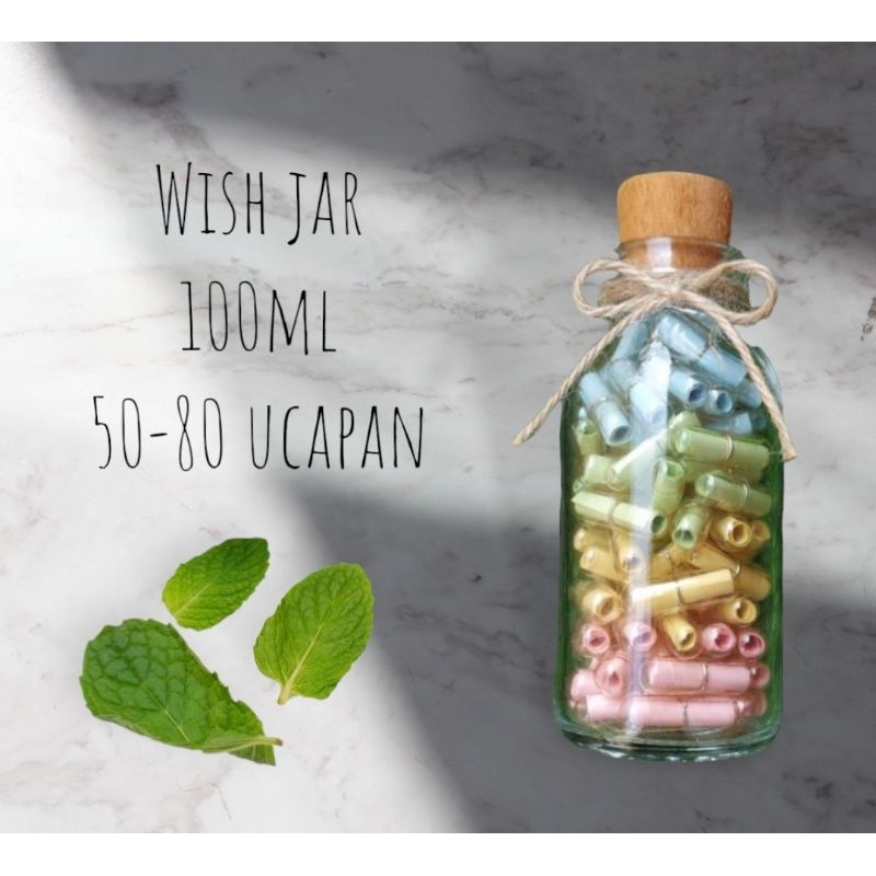 Wish jar/ wish jar bottle/empty wish jar/wish jar 100ml Shopee