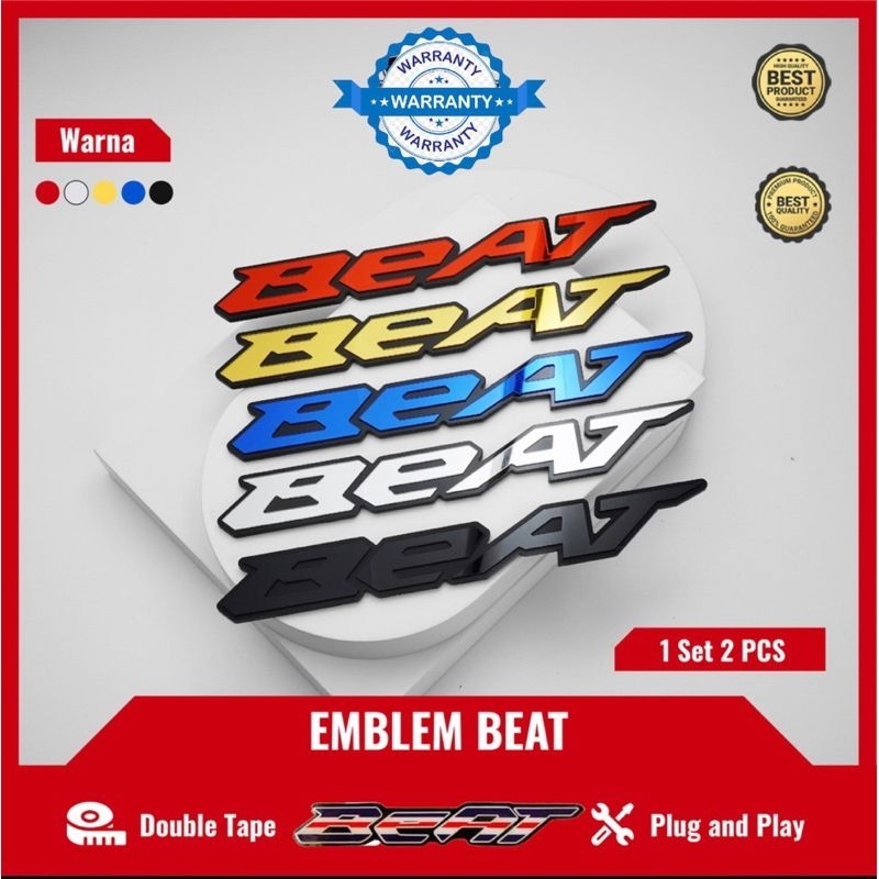 Sticker Embossed EMBLEM LOGO BEAT 3D EMBLEM HONDA BEAT Motorcycle ...