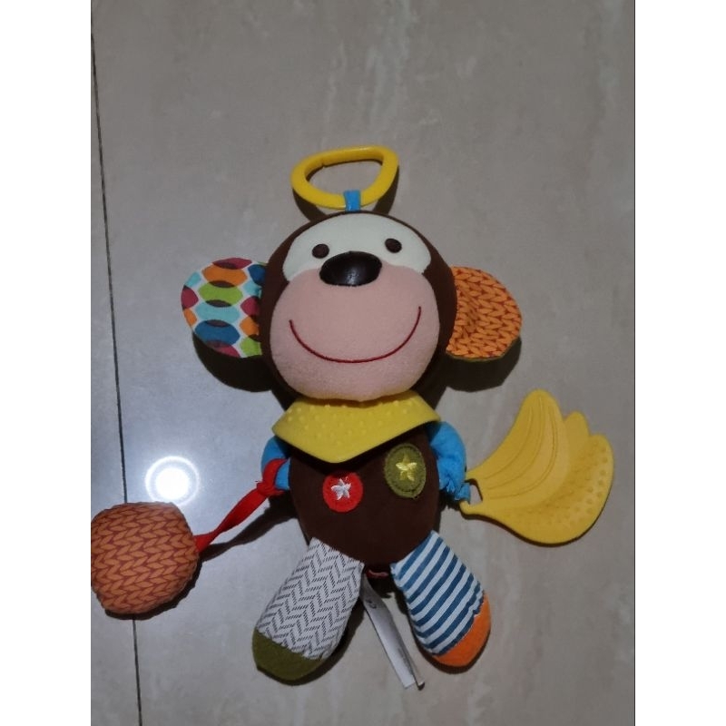 Monkey rattle doll monkey teether animal stroller crib doll baby toy ...