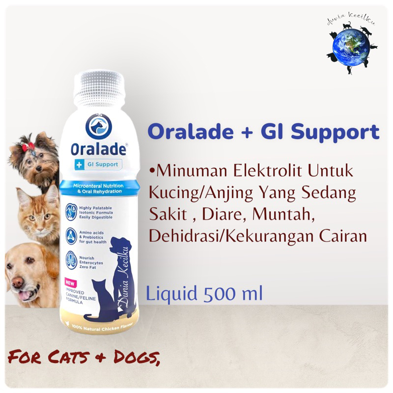 Oralade Gastrointestinal Support Gastro Electrolyte Drink For Cats Dogs