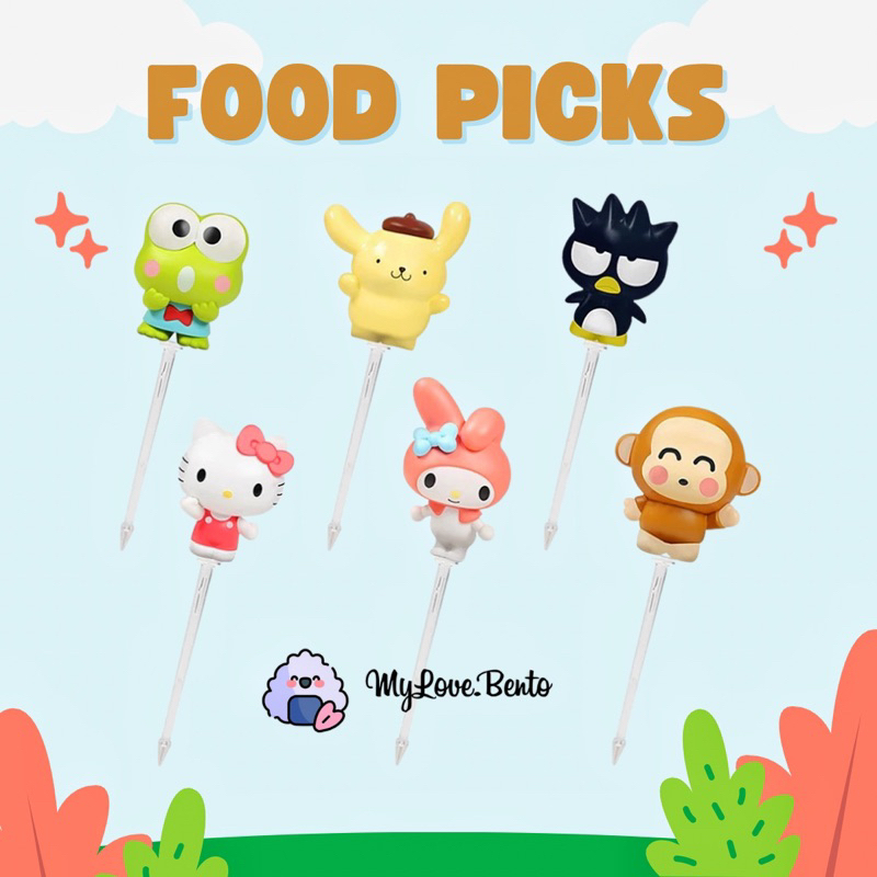 Skewer Bento Food Picks SANRIO Melody and Friend Foodpick Bento ...
