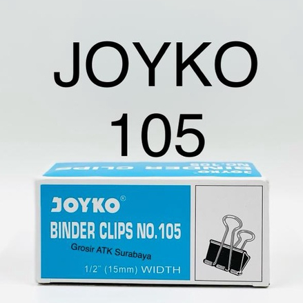 Joyko 105 Binder Clip / Paper Clip / Paper Clip 1 Pack of 12 Pcs ...
