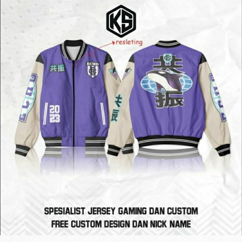 New VARSITY ECHO ESPORT M4 WORLD CHAMPIONSHIP Jacket FREE NICKNAME Shopee Philippines