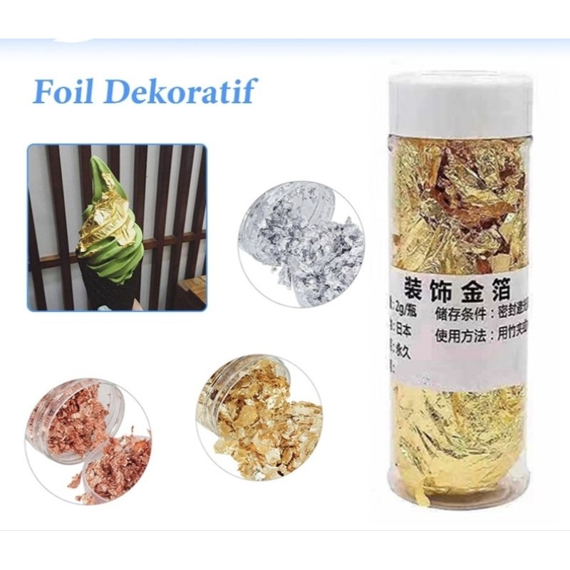 Edible Gold Leaf Food grade Edible Gold Paper Cake Decoration | Shopee ...