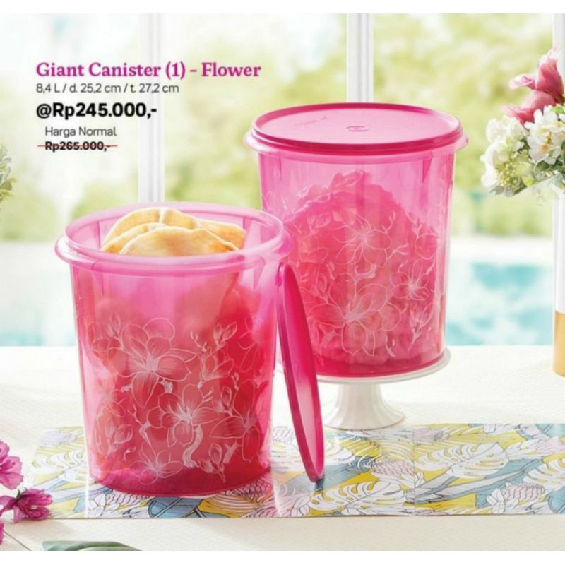 Tupperware - Giant Flower Canister 8.4L (Get 1pcs) | Shopee Philippines