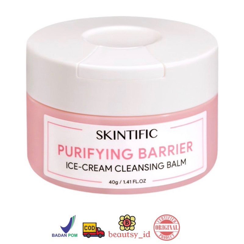 Skintific Purifying Barrier Ice Cream Cleansing Balm 40g Makeup Remover ...