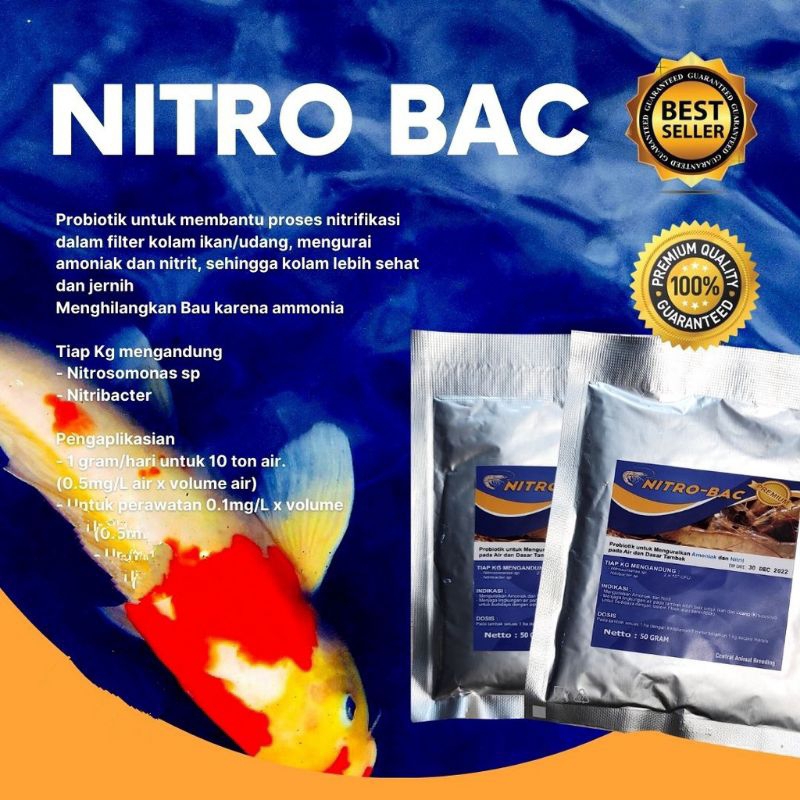 Nitro-bac Probiotic Nitrobacter Nitrosomonas Decomposing Ammonia Fish ...