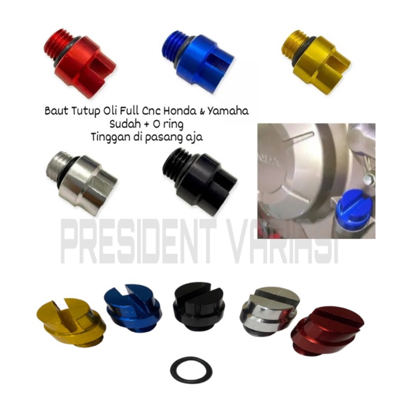 MESIN Full CNC Oil Cap Bolts/UNIVERSAL Engine Oil Caps HONDA YAMAHA ...