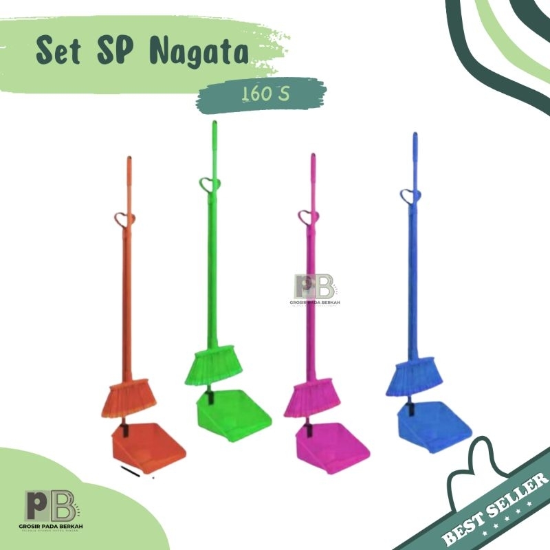 Broom+dustpan Set Nagata NG 160s/nylon Broom Nagata Broom Handle