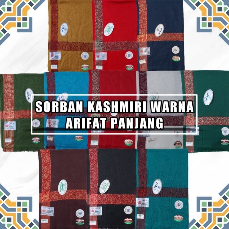 Long Arifat Color Kashmiri Turban Long Color Turban/ (Color Shawl ...