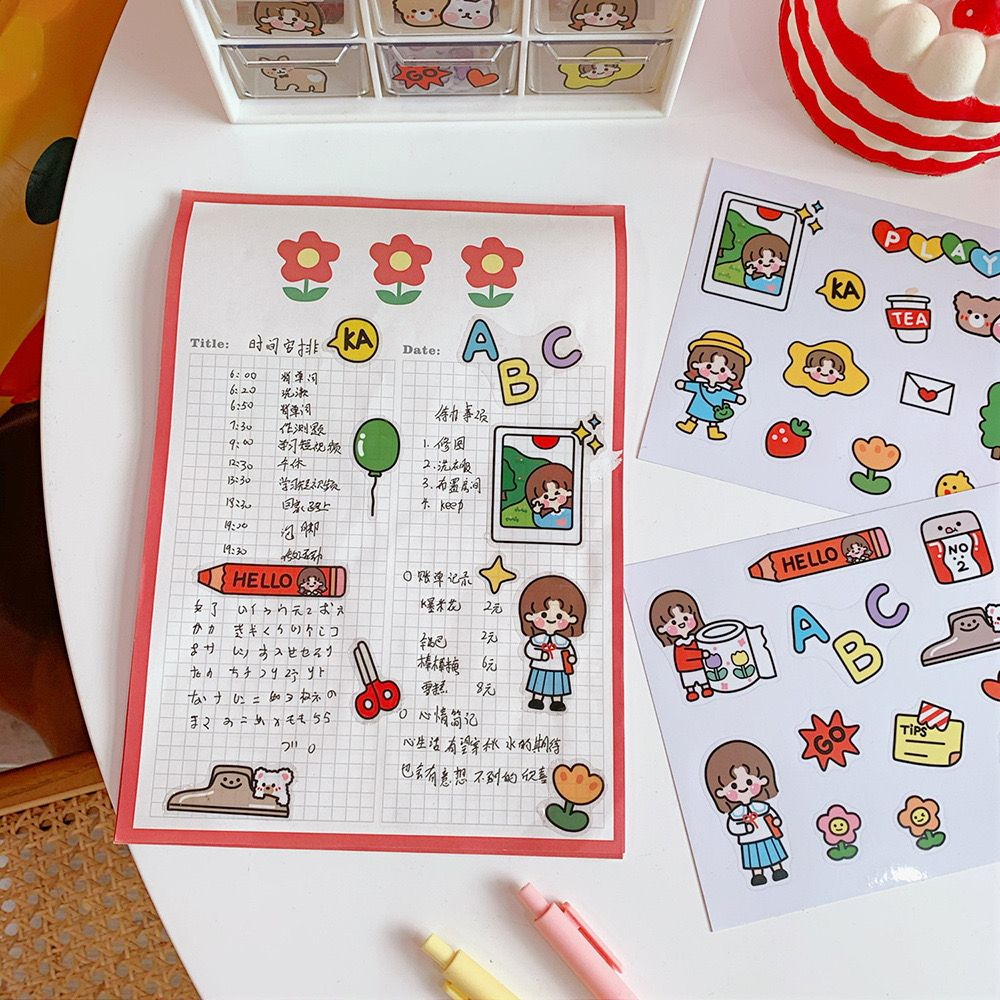 Cute DIY Diary Decoration Sticker | Shopee Philippines