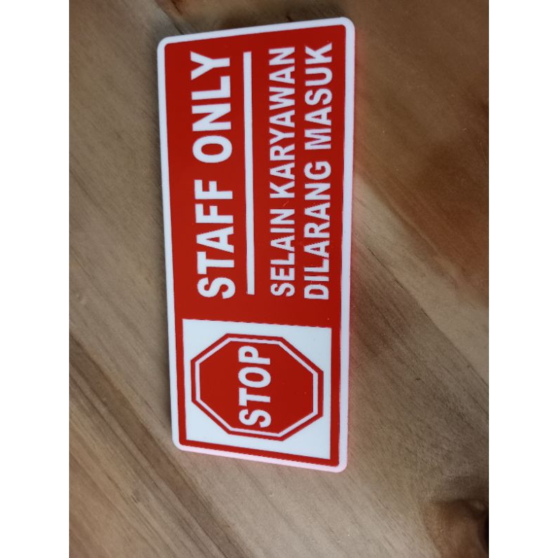 Signage Staff Only Markers Do Not Enter Acrylic | Shopee Philippines