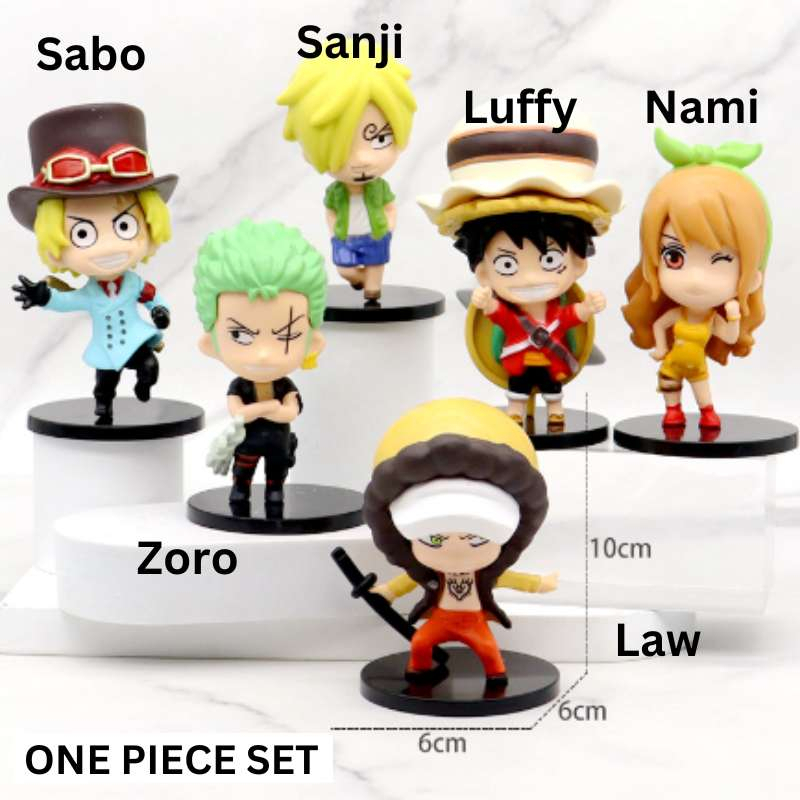 One piece Anime Mini Figure Action Display Toys/Luffy/Zoro/Law/Sanji