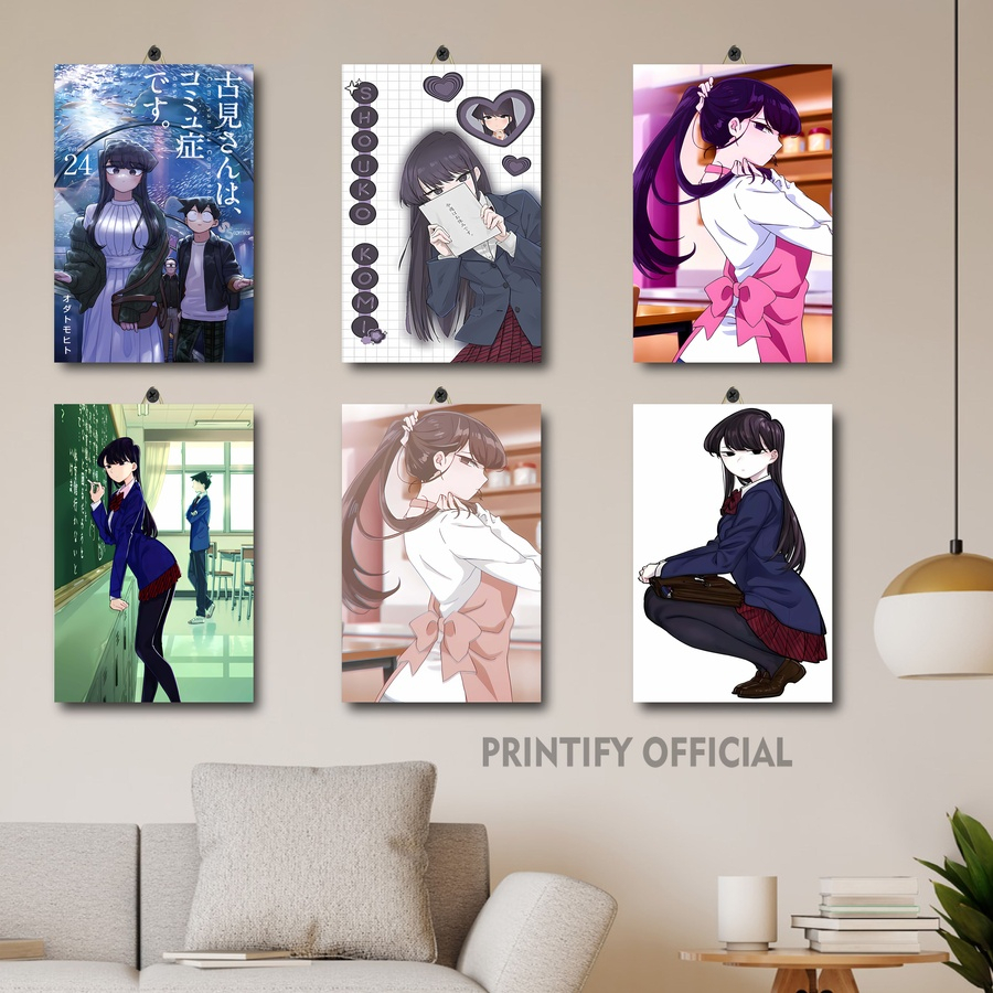 HIASAN DINDING KAYU Wall POSTER AESTHETIC Photo ANIME WAIFU KOMI SAN WA ...