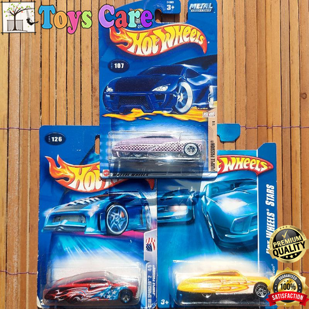 Merah Hotwheels Purple Passion 2004 Red Candytone 2007 Yellow Classic Car Star Spangled Series 4286