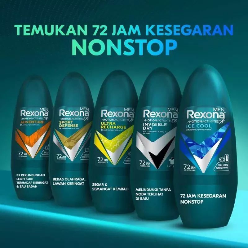 Rexona Men Deodorant Roll on Antiperspirant 45ml All Variants | Shopee ...